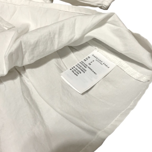 New American Eagle Outfitters Puff Sleeve Tie Blouse size S - Picture 4 of 6